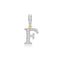 9ct Yellow Gold Zirconia Initial Pendant PN801/FAcotis Gold JewelleryPN801/F