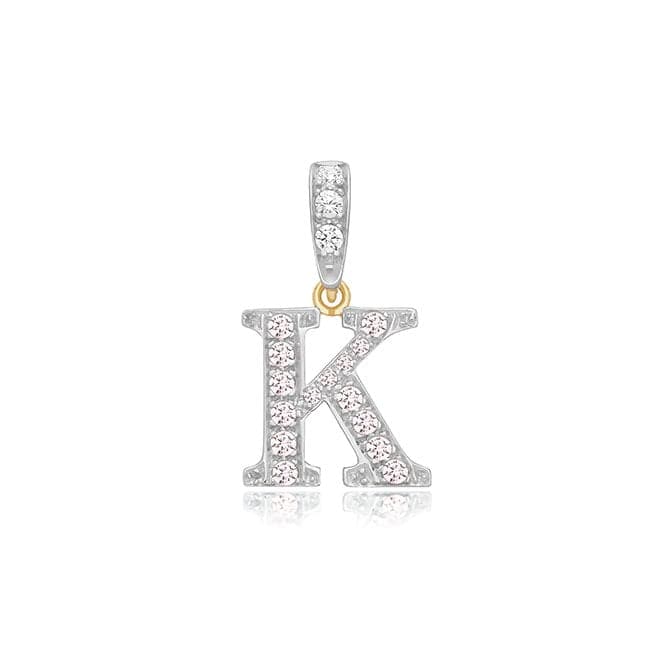 9ct Yellow Gold Zirconia Initial Pendant PN801/KAcotis Gold JewelleryPN801/K