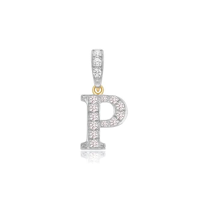 9ct Yellow Gold Zirconia Initial Pendant PN801/PAcotis Gold JewelleryPN801/P