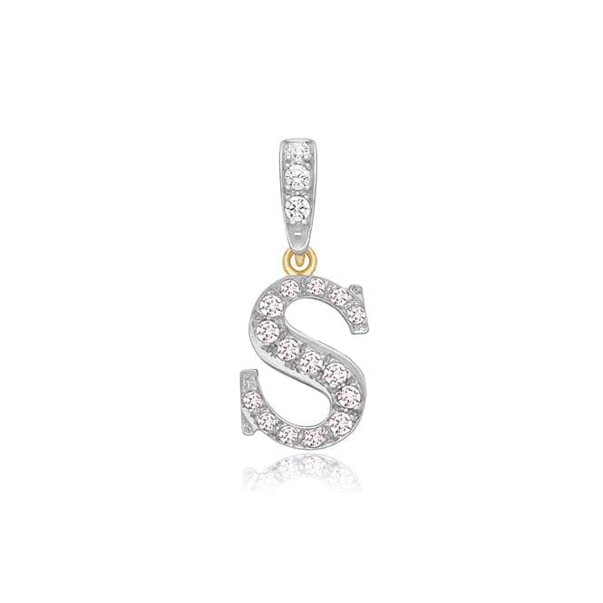 9ct Yellow Gold Zirconia Initial Pendant PN801/SAcotis Gold JewelleryPN801/S