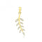 9ct Yellow Gold Zirconia Leaf Branch Pendant PN1313Acotis Gold JewelleryPN1313