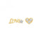 9ct Yellow Gold Zirconia Love Set Stud Earrings ES1633Acotis Gold JewelleryES1633