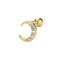 9ct Yellow Gold Zirconia Moon Cartilage 6mm Post Stud ES1935Acotis Gold JewelleryES1935