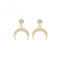 9ct Yellow Gold Zirconia Moon Drop Earrings ES677Acotis Gold JewelleryES677