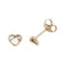 9ct Yellow Gold Zirconia &Mother Of Pearl Heart Stud Earrings ES616Acotis Gold JewelleryES616