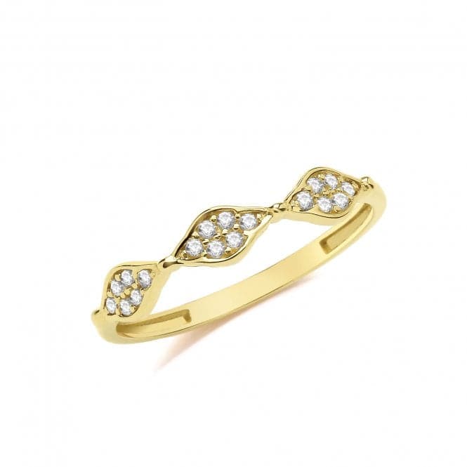 9ct Yellow Gold Zirconia Ring RN968Acotis Gold JewelleryRN968/Q