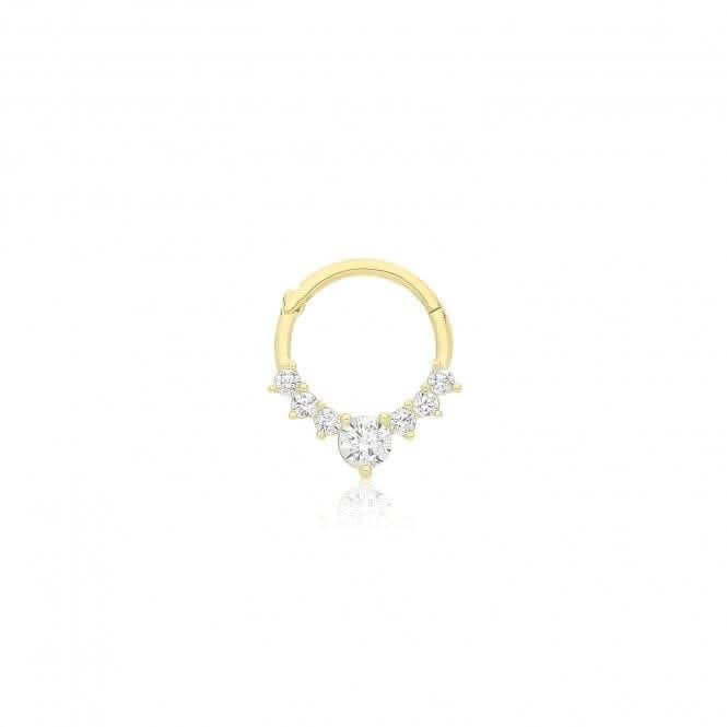 9ct Yellow Gold Zirconia Septum Piercing ES2059Acotis Gold JewelleryES2059