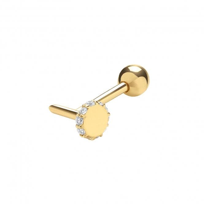 9ct Yellow Gold Zirconia Set Drawing Pin Cartilage 6mm Post Stud ES993Acotis Gold JewelleryES993