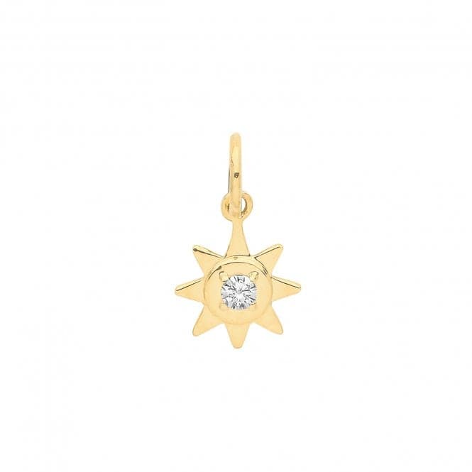 9ct Yellow Gold Zirconia Set Star Charm PN1172Acotis Gold JewelleryPN1172