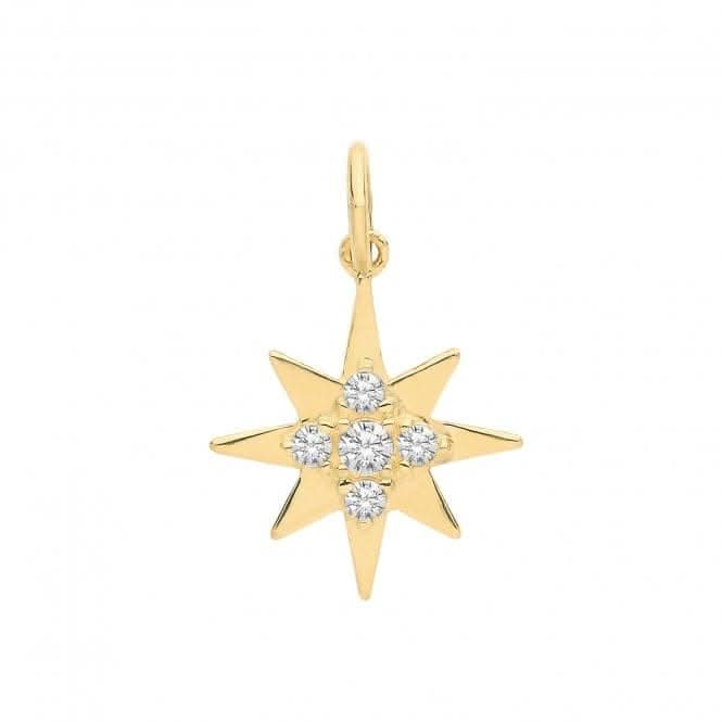 9ct Yellow Gold Zirconia Set Star Charm PN1174Acotis Gold JewelleryPN1174