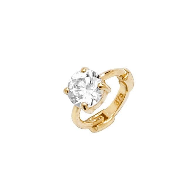 9ct Yellow Gold Zirconia Single Stone Cartilage Hoop Earring ES953Acotis Gold JewelleryES953