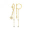 9ct Yellow Gold Zirconia Star Charm Drop Earrings ER1176Acotis Gold JewelleryER1176
