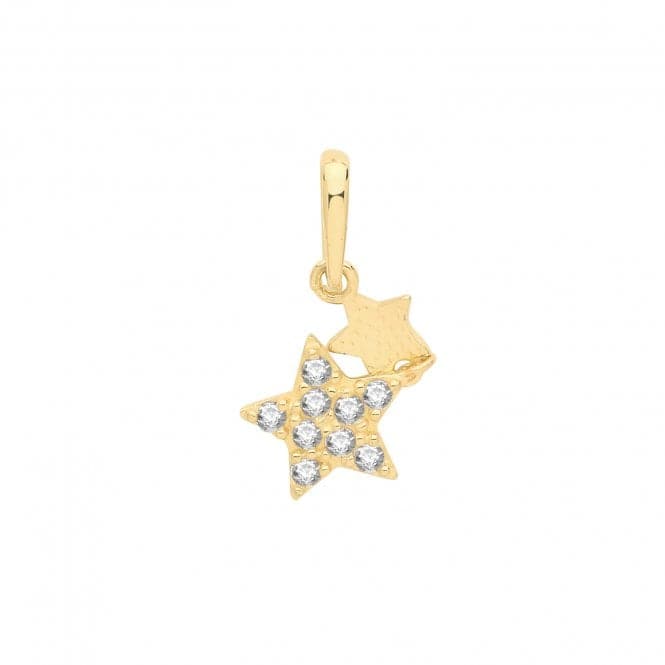 9ct Yellow Gold Zirconia Star Charm PN1144Acotis Gold JewelleryPN1144