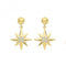 9ct Yellow Gold Zirconia Star Drop Earrings ES696Acotis Gold JewelleryES696
