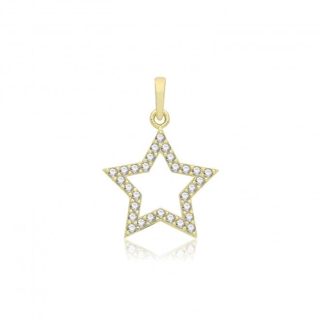 9ct Yellow Gold Zirconia Star Pendant PN1312Acotis Gold JewelleryPN1312