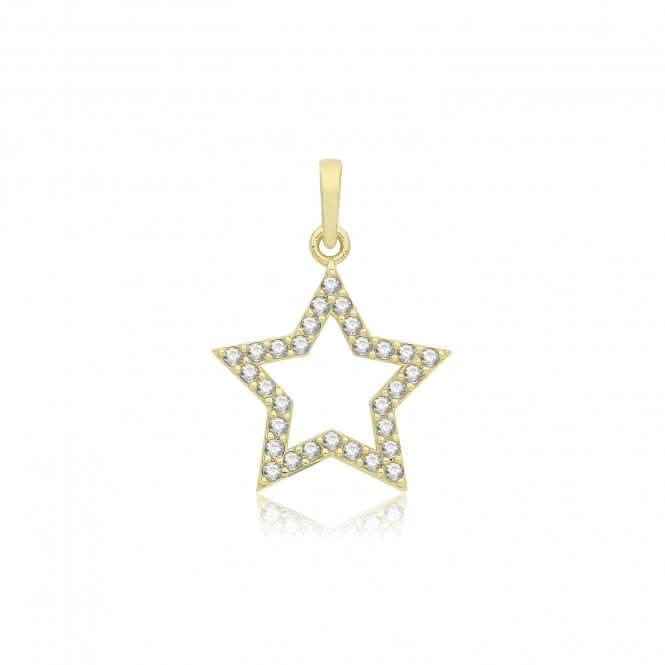 9ct Yellow Gold Zirconia Star Pendant PN1312Acotis Gold JewelleryPN1312