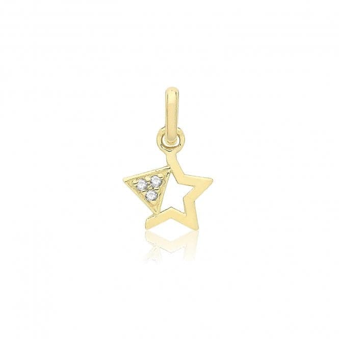 9ct Yellow Gold Zirconia Star Pendant PN1349Acotis Gold JewelleryPN1349