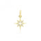 9ct Yellow Gold Zirconia Starburst Pendant PN1348Acotis Gold JewelleryPN1348