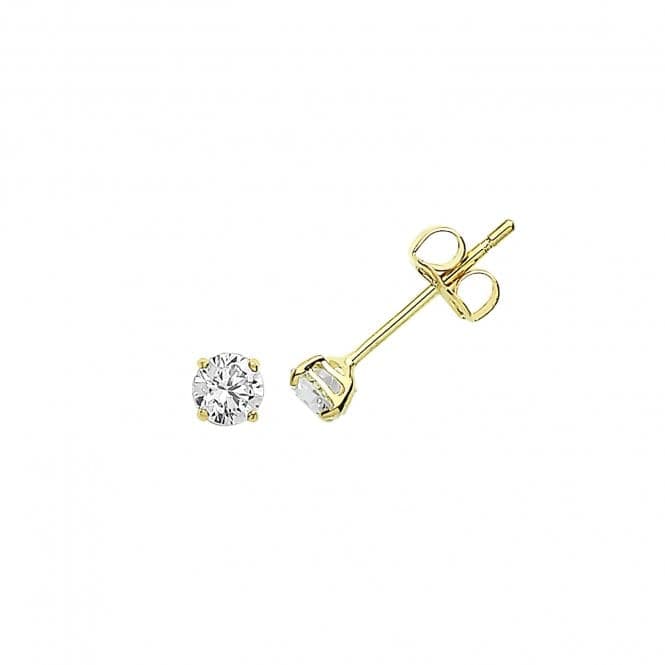 9ct Yellow Gold Zirconia Stud 3Mm ES710Acotis Gold JewelleryES710