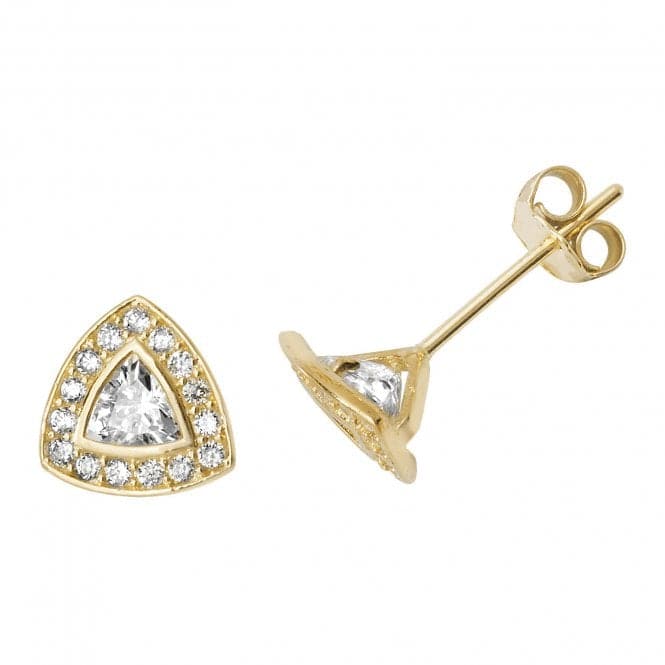 9ct Yellow Gold Zirconia Stud Earrings ES513Acotis Gold JewelleryES513