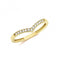 9ct Yellow Gold Zirconia Wishbone Ring RN965Acotis Gold JewelleryRN965/J