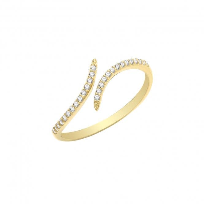 9ct Yellow Gold Zirconia Wrap Ring RN1604Acotis Gold JewelleryRN1604/J