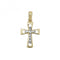 9ct Yellow & White Gold Cross Dc Pendant PN087Acotis Gold JewelleryPN087