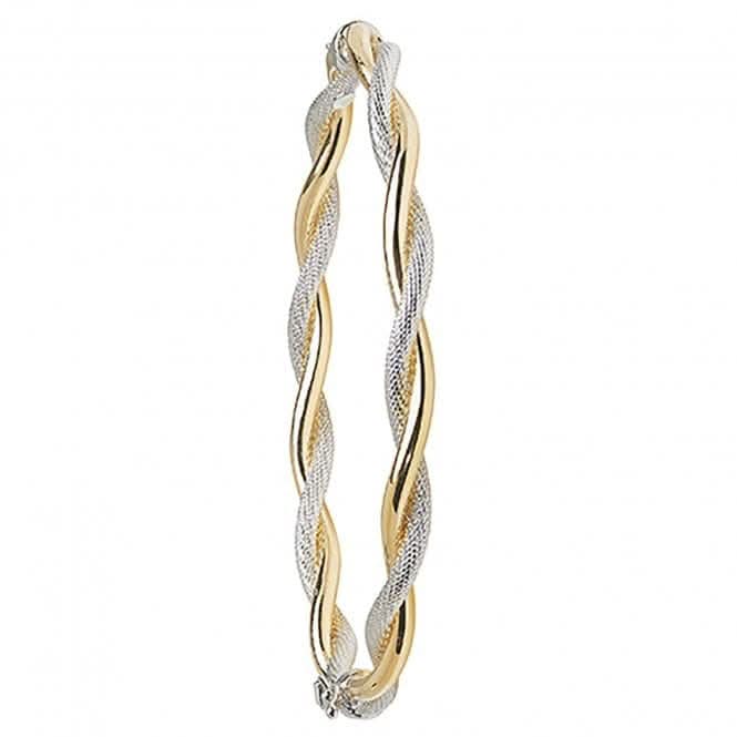 9ct Yellow & White Gold Ladies Hinged Bangle BN368WYAcotis Gold JewelleryBN368WY