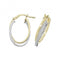 9ct Yellow & White Gold Oval Dbl Hoop Earrings ER1011Acotis Gold JewelleryER1011