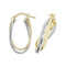 9ct Yellow & White Gold Oval Hoop Earrings ER1009Acotis Gold JewelleryER1009