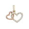 9ct Yel/Rose Gold Heart Zirconia Pendant PN1007Acotis Gold JewelleryPN1007