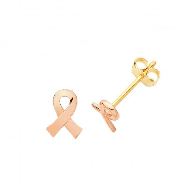 9ct Yel&Rose Gold Ribbon Studs ES682Acotis Gold JewelleryES682