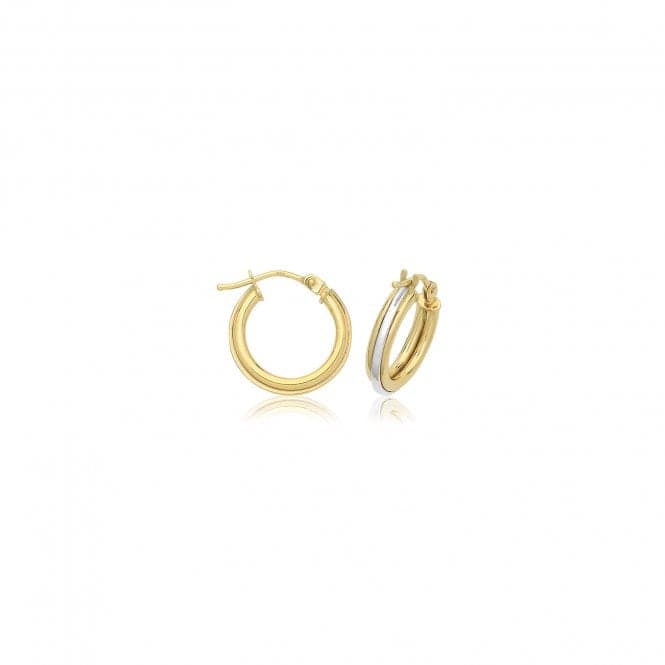 9ct Yel/W Gold 15mm Hoop Earrings ER1218Acotis Gold JewelleryER1218 - 10