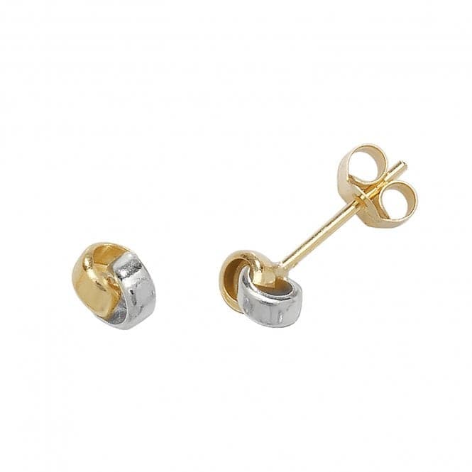 9ct Yel&Wht Gold Interlocking Studs ES356Acotis Gold JewelleryES356