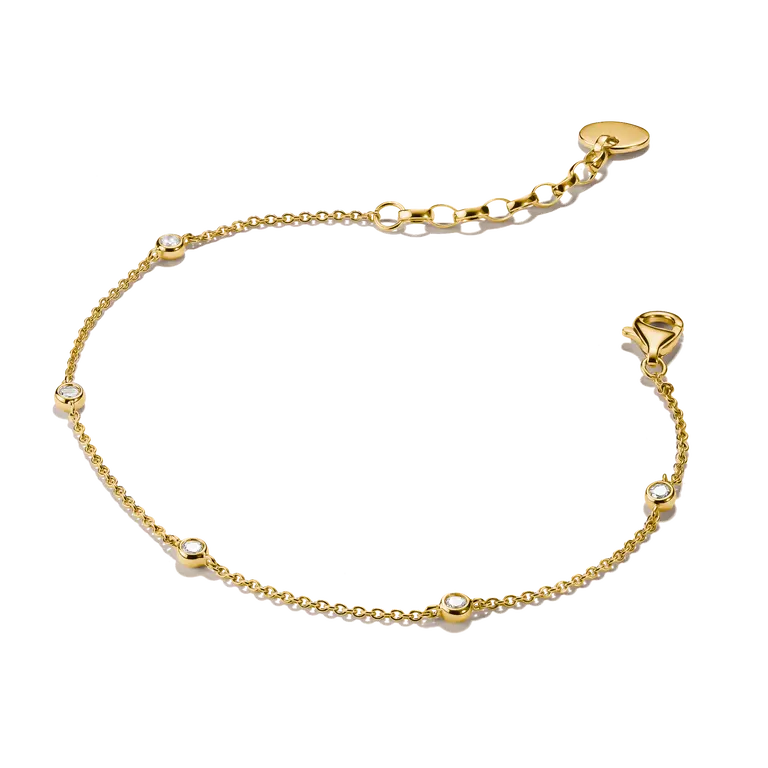 Thomas Sabo 18k Gold Plated Classic Zirconia Bracelet A1999-M01-14-L19V