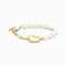 Natural Beauty Gold Plated Pearl Bracelet A2190-430-14