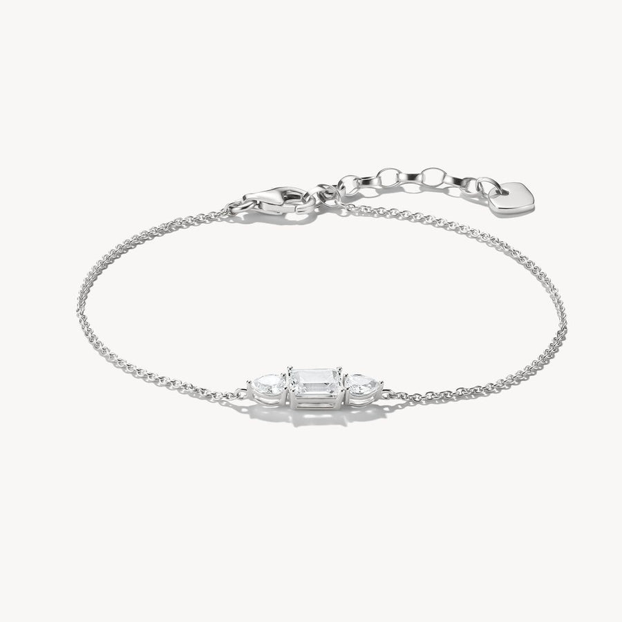 Thomas Sabo Bold Elegance Sterling Silver Zirconia Silver Bracelet A2221-051-14