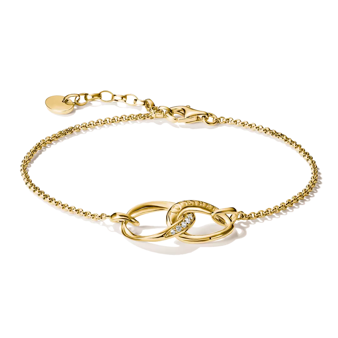 Thomas Sabo 18k Gold Plated Together Bracelet A2233-M01-14-L19V