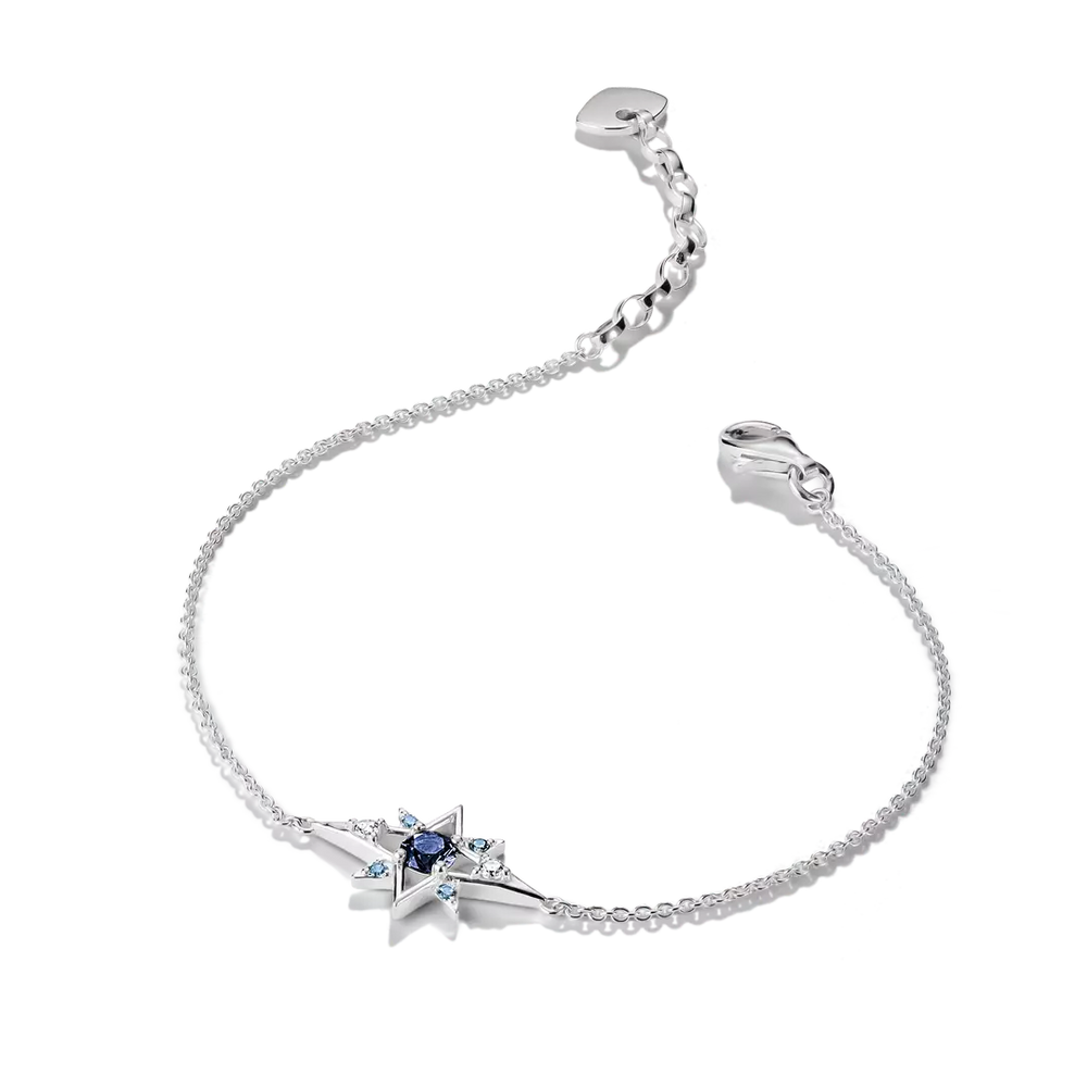Thomas Sabo Midnight Sky Sterling Silver Crystal Zirconia Bracelet A2246-166-1-L19v