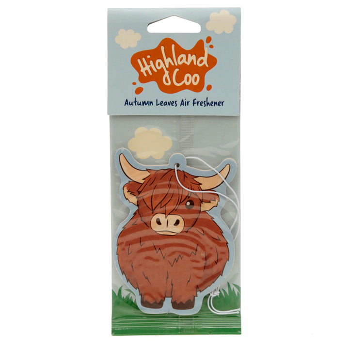 Autumn Leaves Highland Coo Cow Air Freshener AIRF104