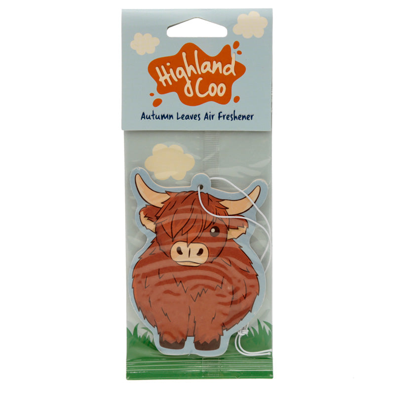 Autumn Leaves Highland Coo Cow Air Freshener AIRF104