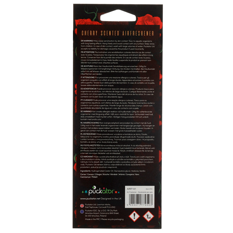 Raspberry Skulls and Roses Air Freshener AIRF141
