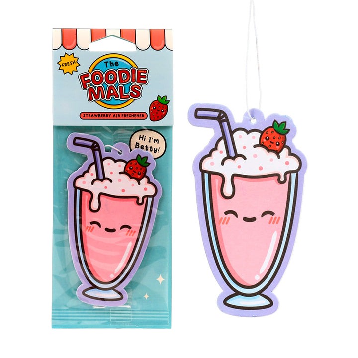 Strawberry Foodiemals Betty the Milkshake Air Freshener AIRF162