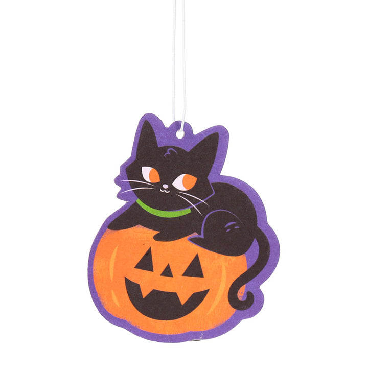 Pumpkin Spice Spooky Black Cat & Pumpkin Air Freshener AIRF175