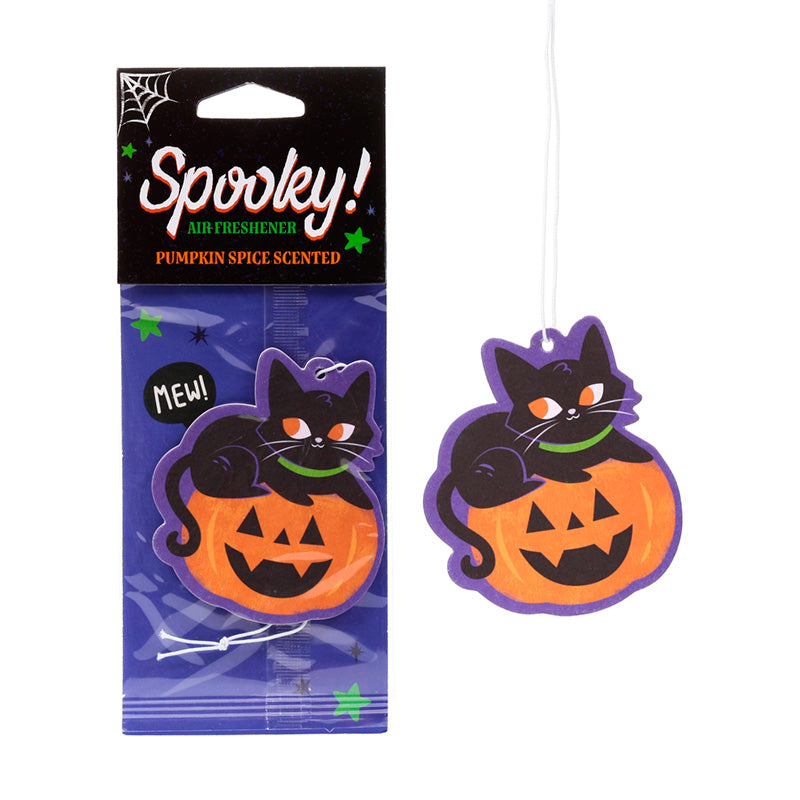 Pumpkin Spice Spooky Black Cat & Pumpkin Air Freshener AIRF175