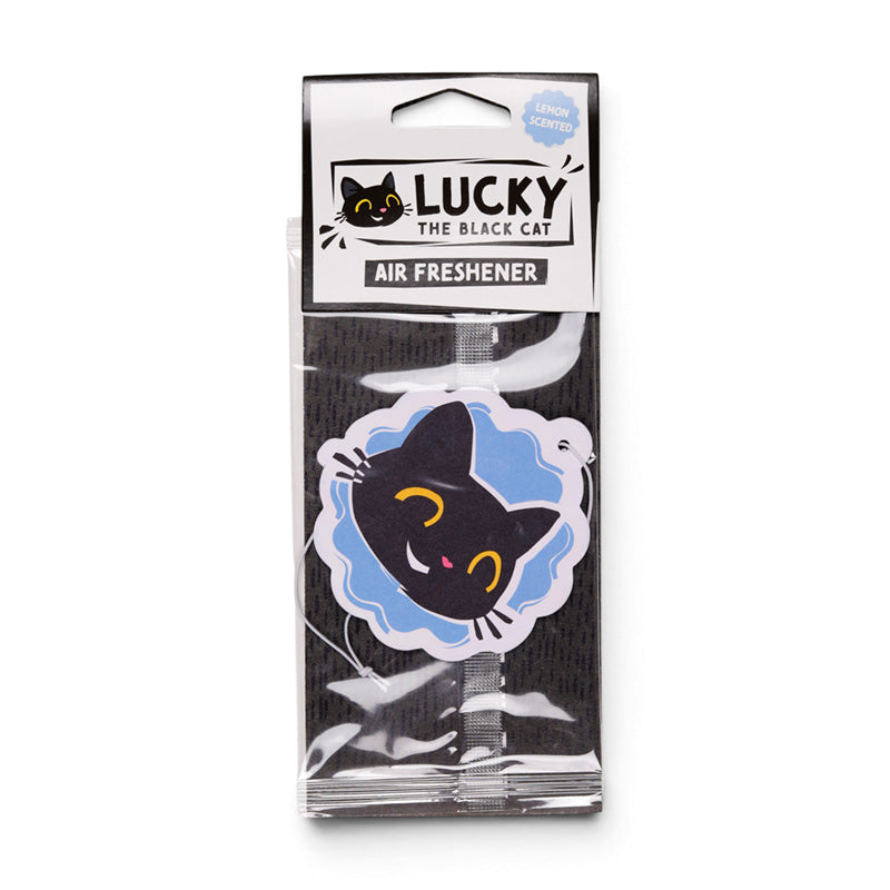 Lemon Lucky the Black Cat Face Air Freshener AIRF182