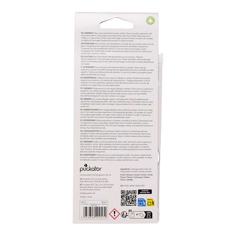 Lemon Lucky the Black Cat Face Air Freshener AIRF182