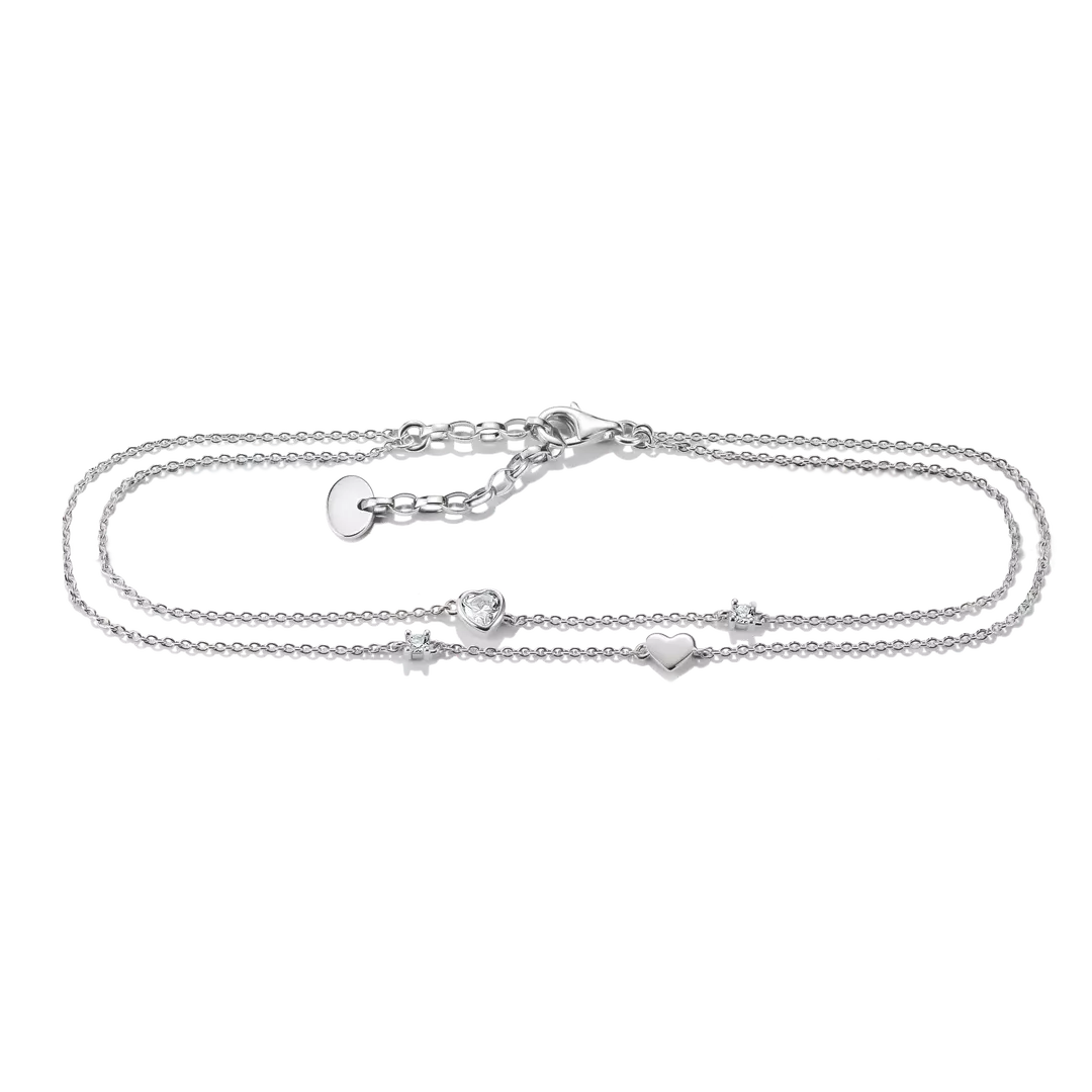 Thomas Sabo Silver Plated Anklet AK0040-M02-14
