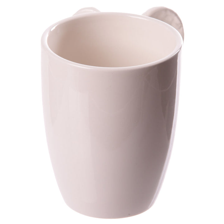 White Angel Wings Ceramic Shaped Handle Mug ANG140