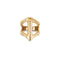 18K Gold Plated 18K Gold Alloy Stingray Structure Ring ANI0846ORO000